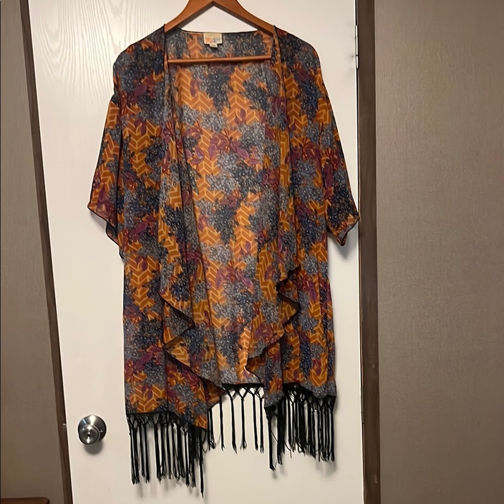 LuLaRoe Women's Kimono with Fringe